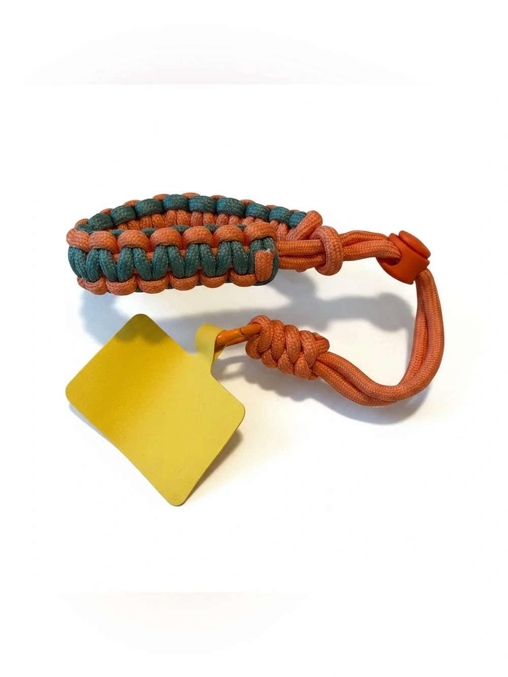 Paracord Phone Wrist Strap | Coral & Sage Green Adjustable Phone Lanyard, NWOT
